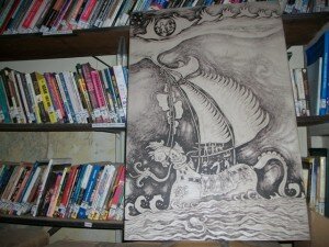 Lukisan Firman Djamil di Kampung Buku